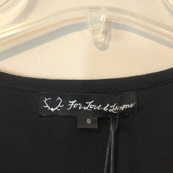 For Love and Lemons | NWT Sheer Black Dress Size S - Picture 2 of 8